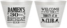 Custom Birthday 9 oz Wine Frosted Cups - 30th | 20016