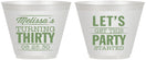 Custom Birthday 9 oz Wine Frosted Cups - 30th | 20017