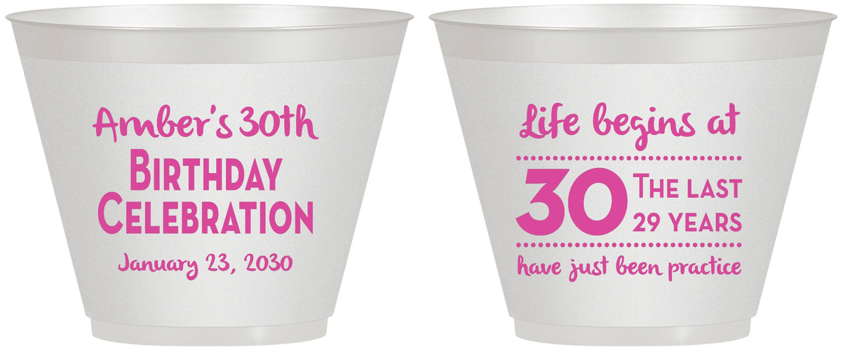 Custom Birthday 9 oz Wine Frosted Cups - 30th The Last 29 Years | 20019