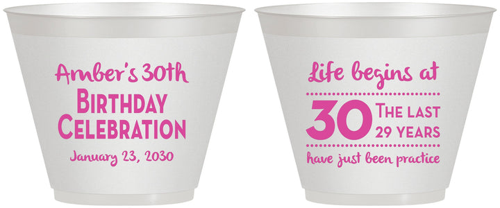 Custom Birthday 9 oz Wine Frosted Cups - 30th The Last 29 Years | 20019