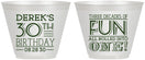 Custom Birthday 9 oz Wine Frosted Cups - 30th Three Decades Of Fun | 20020