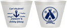 Custom Birthday 9 oz Wine Frosted Cups - Ship Faced Nautical | 20024