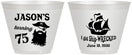 Custom Birthday 9 oz Wine Frosted Cups - 75th Shipwrecked | 20029