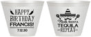 Custom Birthday 9 oz Wine Frosted Cups - Fiesta Siesta Tequila | 20030