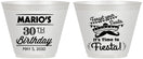 Custom Birthday 9 oz Wine Frosted Cups - 30th Fiesta | 20034