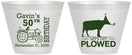 Custom Birthday 9 oz Wine Frosted Cups - 50th Lets Get Plowed | 20037