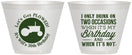 Custom Birthday 9 oz Wine Frosted Cups - 30th Lets Get Plowed | 20039