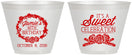Custom Birthday 9 oz Wine Frosted Cups - 40th | 20040