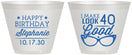 Custom Birthday 9 oz Wine Frosted Cups - 40th | 20048