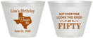 Custom Birthday 9 oz Wine Frosted Cups - 50th | 20051