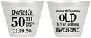 Custom Birthday 9 oz Wine Frosted Cups - 50th | 20052