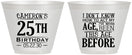 Custom Birthday 9 oz Wine Frosted Cups - 25th | 20054