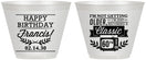 Custom Birthday 9 oz Wine Frosted Cups - 60th Classic Tv | 20057