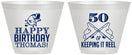 Custom Birthday 9 oz Wine Frosted Cups - 50th Keeping It Reel | 20066