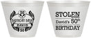 Custom Birthday 9 oz Wine Frosted Cups - 50th | 20068