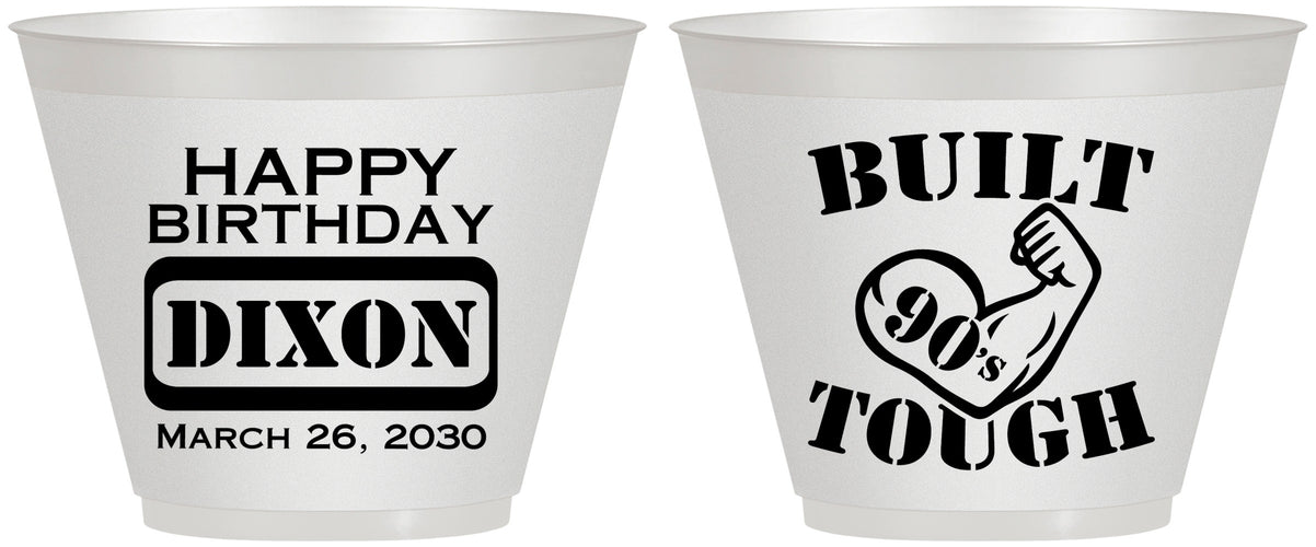 Custom Birthday 9 oz Wine Frosted Cups - Built Tough | 20078