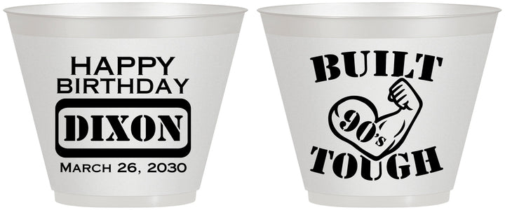 Custom Birthday 9 oz Wine Frosted Cups - Built Tough | 20078
