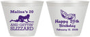 Custom Birthday 9 oz Wine Frosted Cups - 20th Mardi Gras | 20084