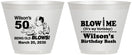 Custom Birthday 9 oz Wine Frosted Cups - 50th | 20085