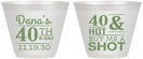 Custom Birthday 9 oz Wine Frosted Cups - 40th | 20086