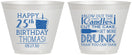 Custom Birthday 9 oz Wine Frosted Cups - 25th | 20091