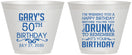 Custom Birthday 9 oz Wine Frosted Cups - 50th | 20095