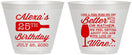 Custom Birthday 9 oz Wine Frosted Cups - 25th Wine | 20099