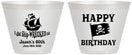 Custom Birthday 9 oz Wine Frosted Cups - 60th Pirate | 20106