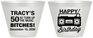 Custom Birthday 9 oz Wine Frosted Cups - 50th Cassette Tape | 20118