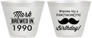 Custom Birthday 9 oz Wine Frosted Cups - 40th | 20119