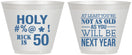 Custom Birthday 9 oz Wine Frosted Cups - 50th | 20120
