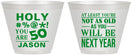 Custom Birthday 9 oz Wine Frosted Cups - 50th | 20122