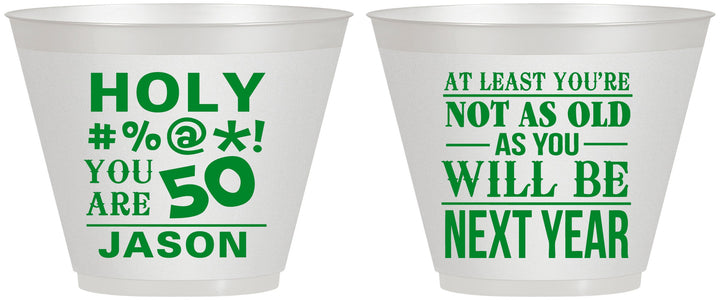 Custom Birthday 9 oz Wine Frosted Cups - 50th | 20122