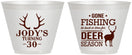 Custom Birthday 9 oz Wine Frosted Cups - 30th Deer Season | 20127