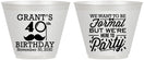 Custom Birthday 9 oz Wine Frosted Cups - 40th | 20130