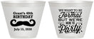 Custom Birthday 9 oz Wine Frosted Cups - 40th | 20131
