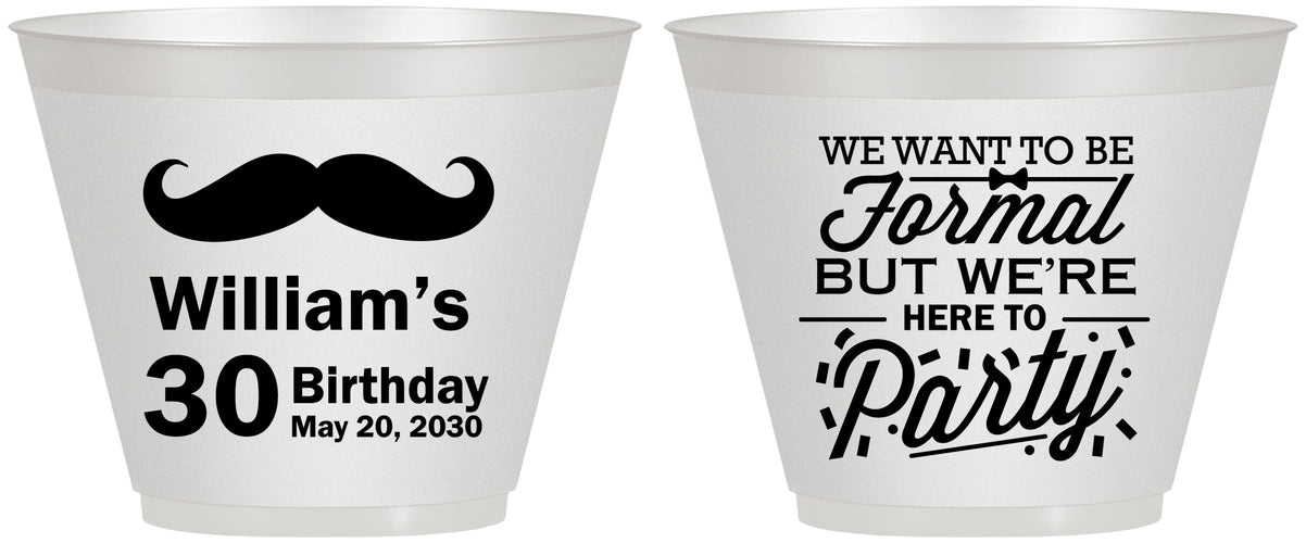 Custom Birthday 9 oz Wine Frosted Cups - 30th | 20132