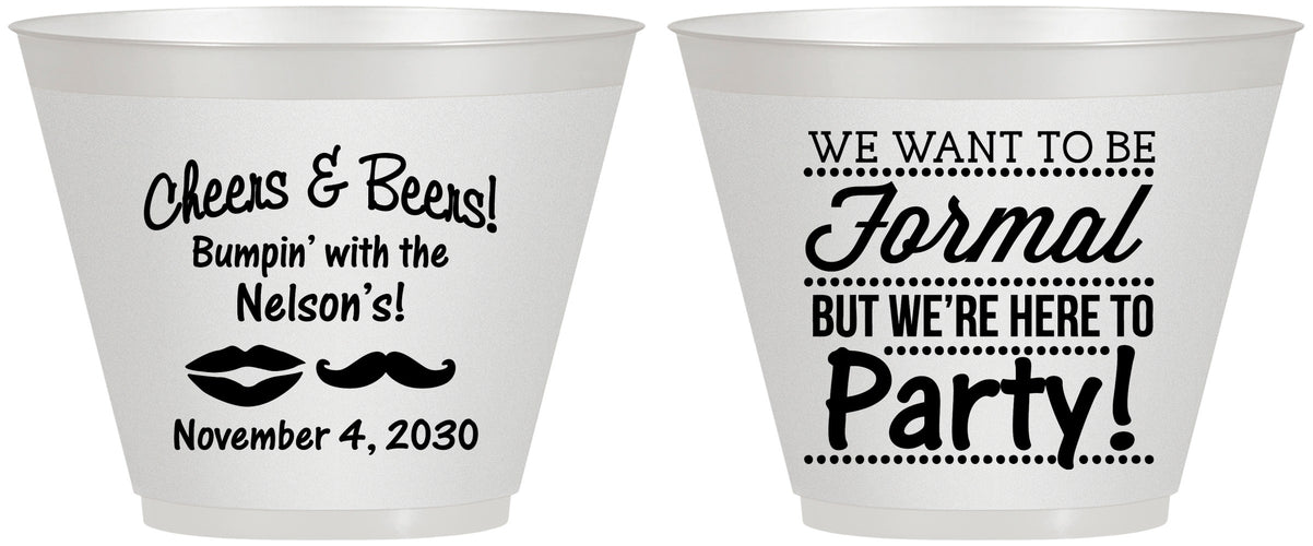 Custom Birthday 9 oz Wine Frosted Cups - Cheers Beers Formal | 20133