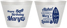 Custom Birthday 9 oz Wine Frosted Cups - 30th Hawaii | 20136
