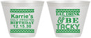 Custom Birthday 9 oz Wine Frosted Cups - Christmas Eat Drink Tacky | 20137
