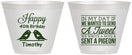 Custom Birthday 9 oz Wine Frosted Cups - 40th | 20139