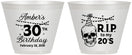 Custom Birthday 9 oz Wine Frosted Cups - 30th Rip 20 | 20140