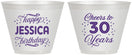 Custom Birthday 9 oz Wine Frosted Cups - Cheers To 30 Years | 20142