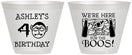 Custom Birthday 9 oz Wine Frosted Cups - 40th Halloween | 20145