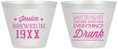 Custom Birthday 9 oz Wine Frosted Cups - Drunk | 20147