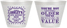 Custom Birthday 9 oz Wine Frosted Cups - 30th | 20149