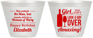 Custom Birthday 9 oz Wine Frosted Cups - Look A Day Over Amazing | 20150