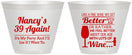 Custom Birthday 9 oz Wine Frosted Cups - 40th Wine | 20154