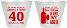 Custom Birthday 9 oz Wine Frosted Cups - 40th Wine | 20155