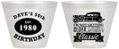 Custom Birthday 9 oz Wine Frosted Cups - 50th Classic Car | 20156